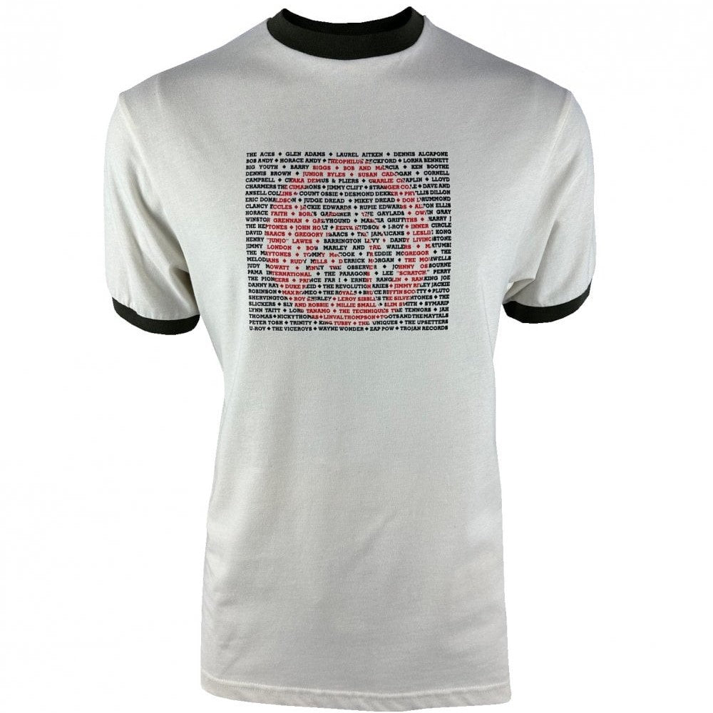 Trojan Records Artists Logo T-Shirt Ecru