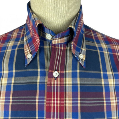 Trojan Records Multi Check Shirt With Pocket Square Port