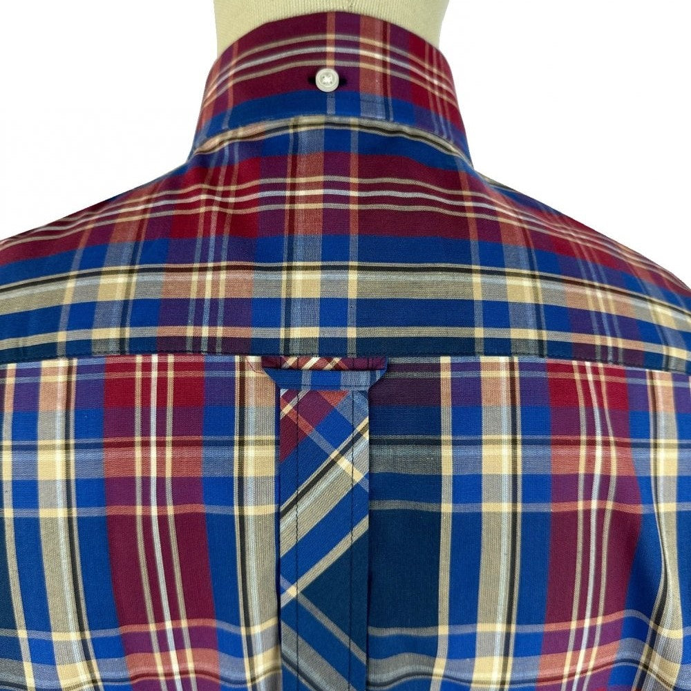 Trojan Records Multi Check Shirt With Pocket Square Port