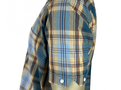 Trojan Records Multi Check Shirt With Pocket Square Petrol