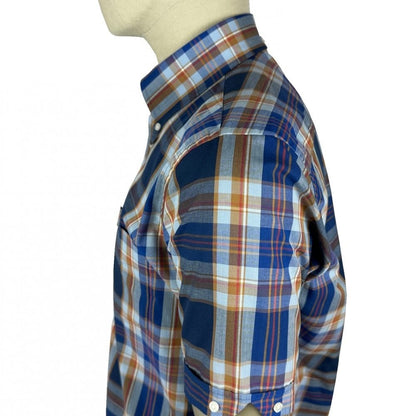 Trojan Records Multi Check Shirt With Pocket Square Powder