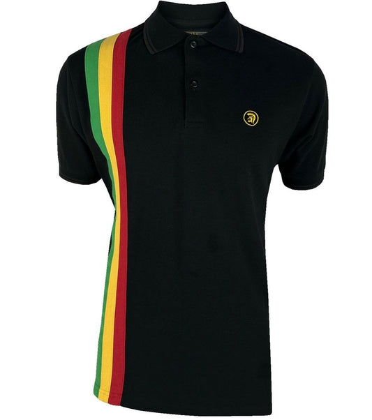 Trojan Records Racing Stripe Polo Black