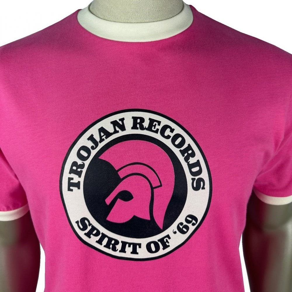 Trojan Records Spirit Of '69 Print Ringer T-Shirt Candy