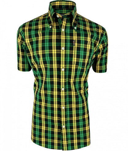 Trojan Records Windowpane Check Shirt With Pocket Square Jamaica