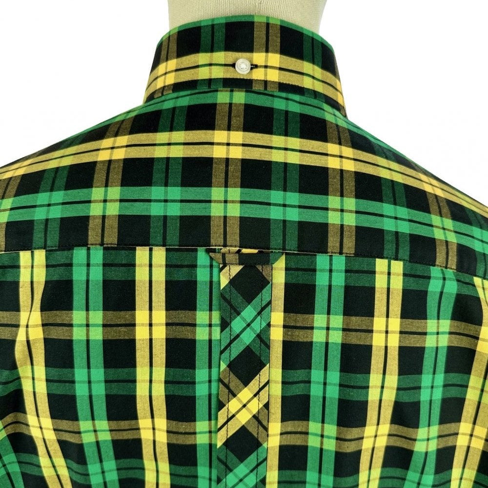 Trojan Records Windowpane Check Shirt With Pocket Square Jamaica