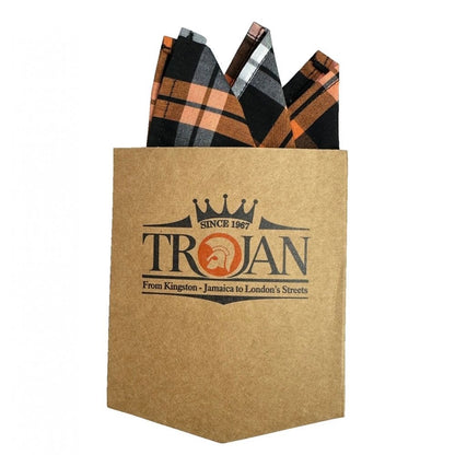 Trojan Records Windowpane Check Shirt With Pocket Square Trojan