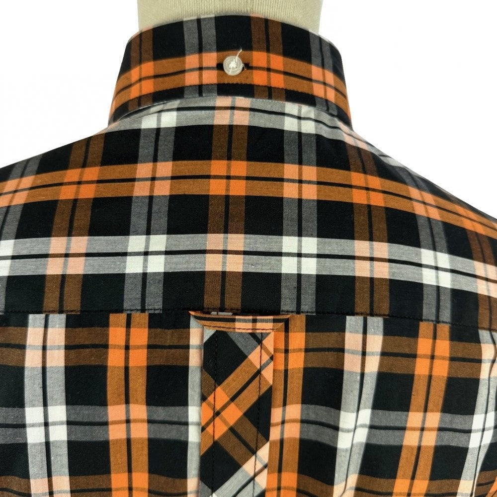 Trojan Records Windowpane Check Shirt With Pocket Square Trojan