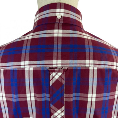 Trojan Records Windowpane Check Shirt With Pocket Square Port