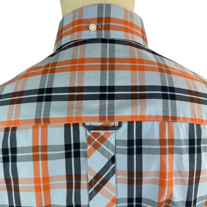 Trojan Records Windowpane Check Shirt With Pocket Square Powder